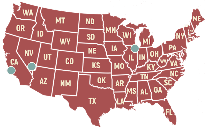 usa map 3 locations